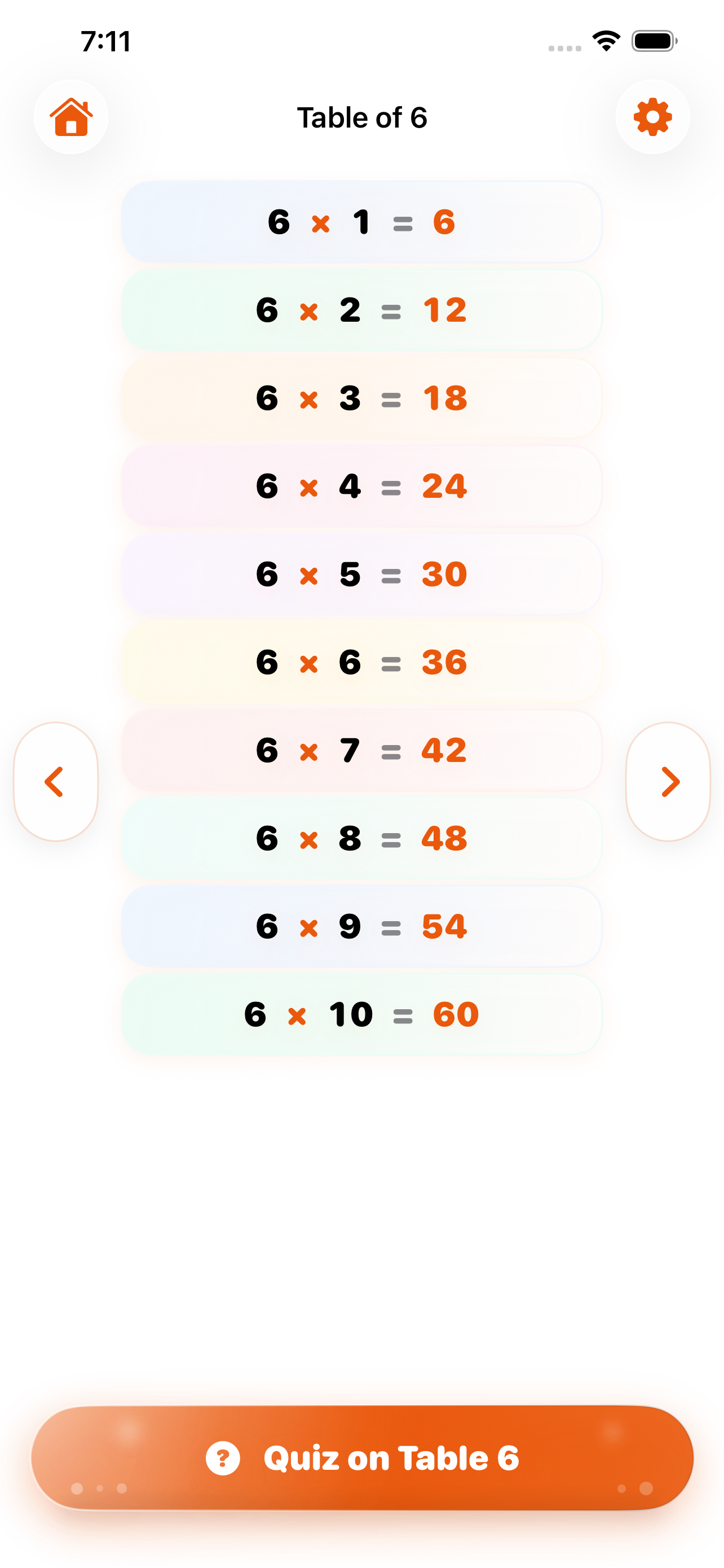 Multiplication Tables 1-100 screenshot 3