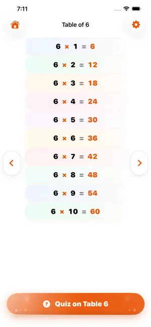 Multiplication Tables 1-100 screenshot 3