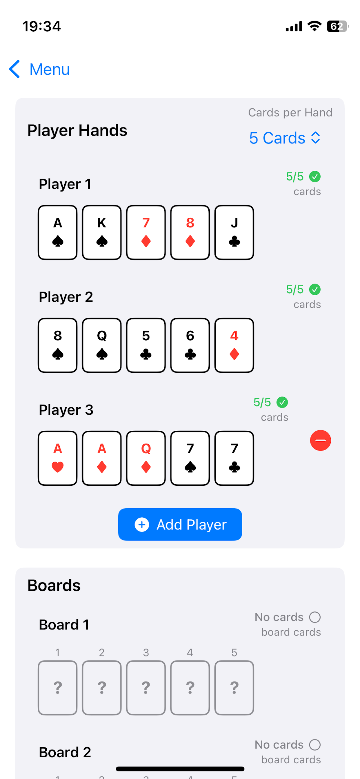 Double Board PLO Equity Cal screenshot 3