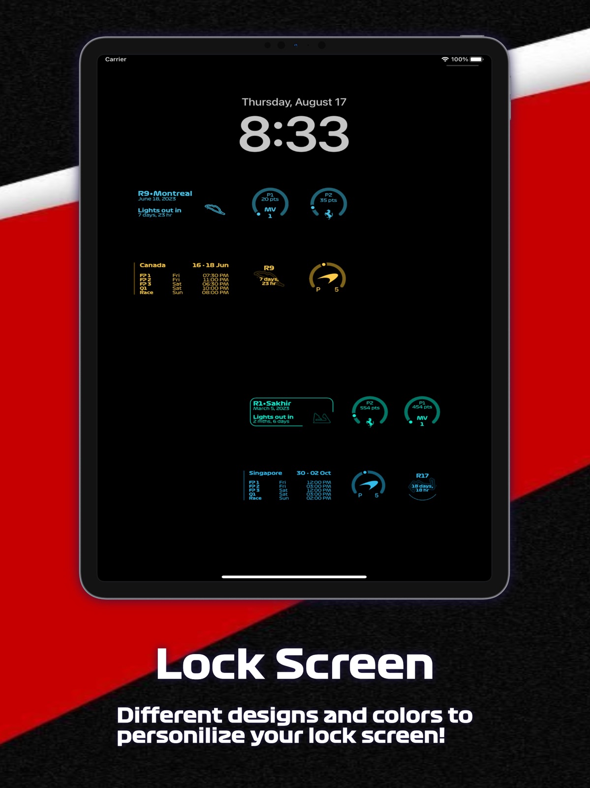 Formulify Formula Live Widgets ipad screenshot 2