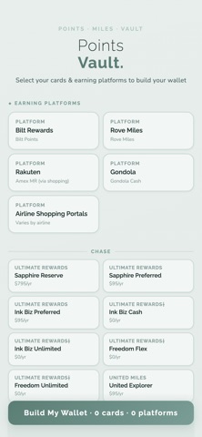 Points Vault - Rewards Tracker iPhone screenshot