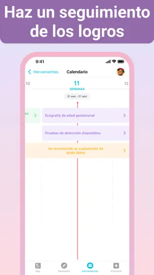 Captura de pantalla de Embarazo + | Semana A Semana en iPhone 4