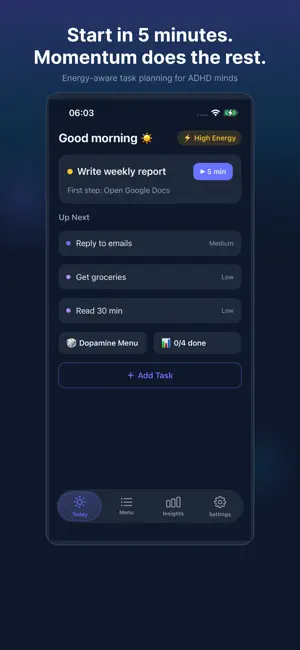 FocusFlow - ADHD Planner screenshot 1