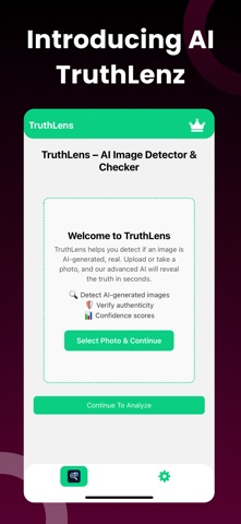 TruthLens AI Verify iPhone screenshot