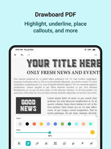 Draw on PDF - Pen, shapes,text iPad screenshot