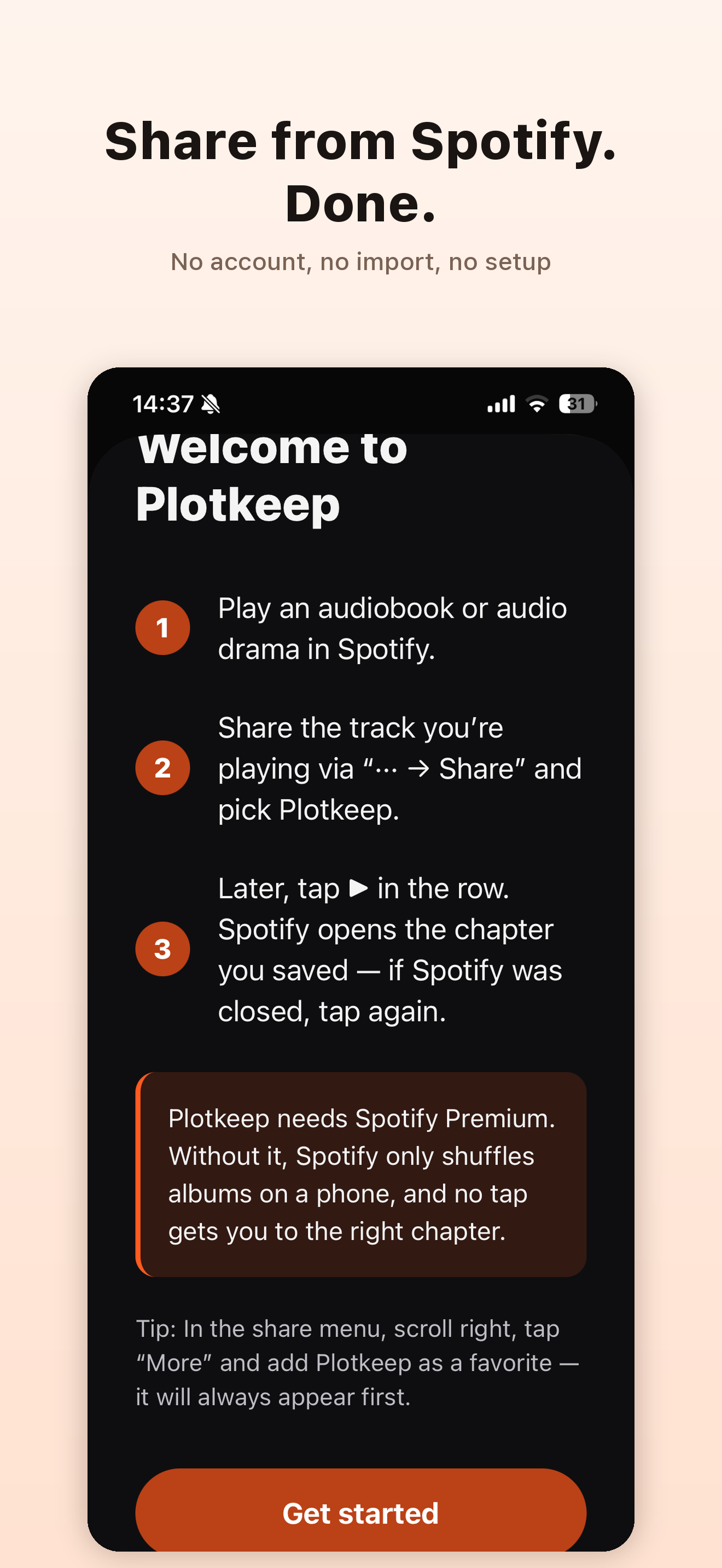 Plotkeep: Audiobook Bookmark screenshot 4