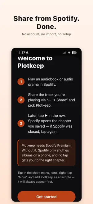 Plotkeep: Audiobook Bookmark screenshot 4