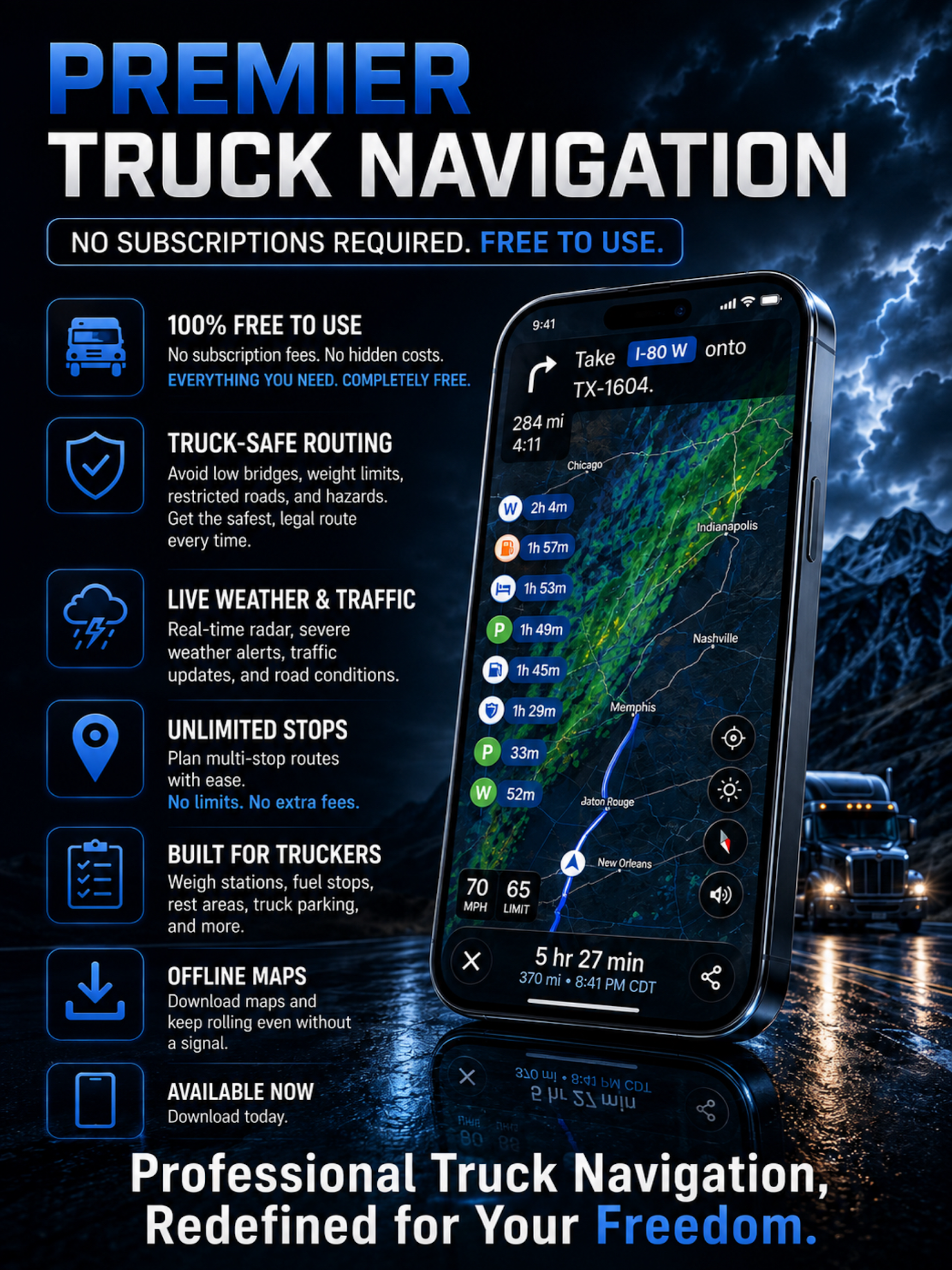 Highway Miles: Truck GPS screenshot 10