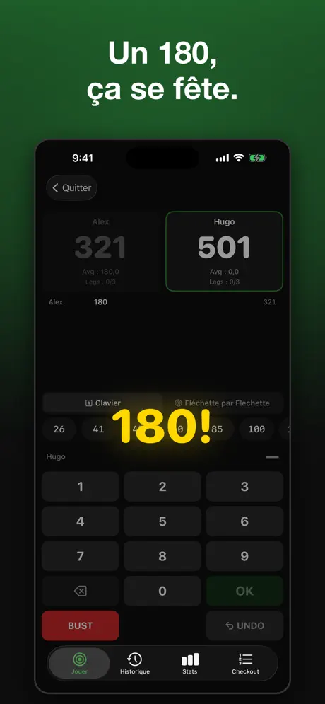 Darts Tracker - Score & Stats — capture d'écran iPhone 4