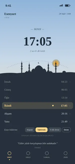 VAQIT: Namaz Vakitleri screenshot 1