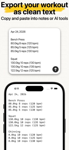Reps: Training Log Screenshot 5 of 5
