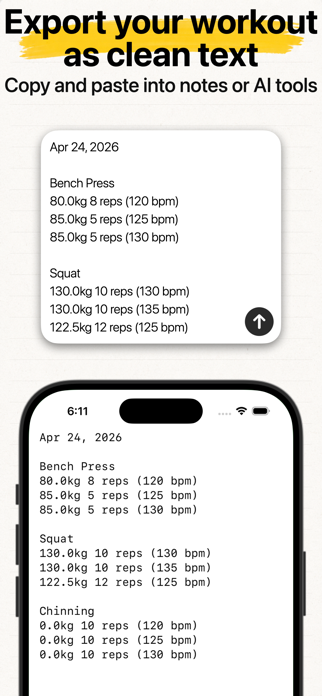 Reps: Training Log Screenshot 5 of 5