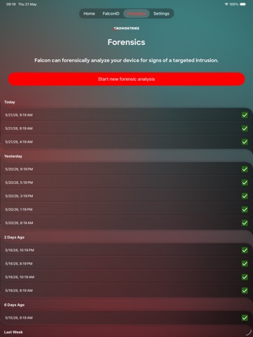CrowdStrike Falcon iPad screenshot