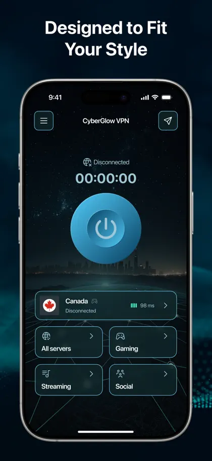 Screenshot 4 di 5 di CyberGlow VPN - AI Secure Tool
