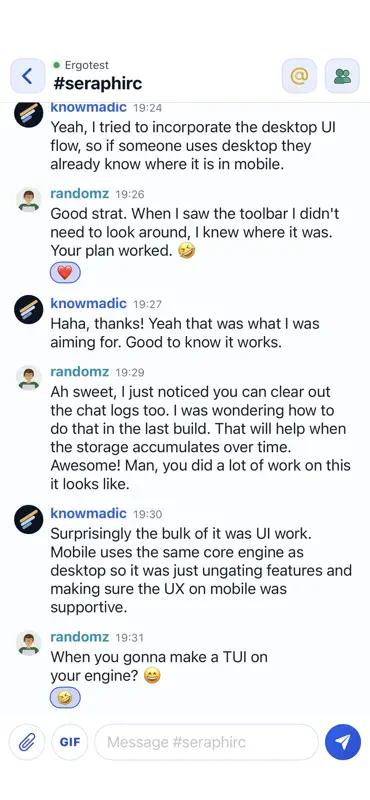 SeraphIRC screenshot 6 of 10