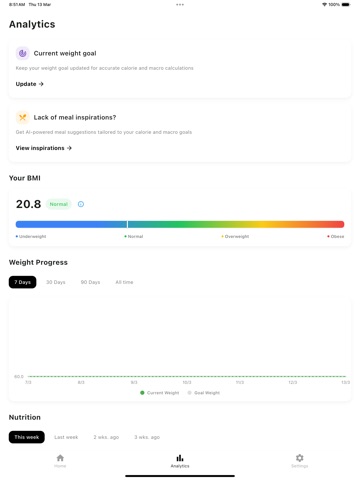 Macro Tracking AI iPad screenshot