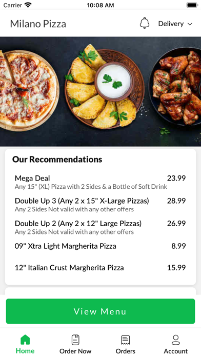 Milano Pizza Aldershot Screenshot