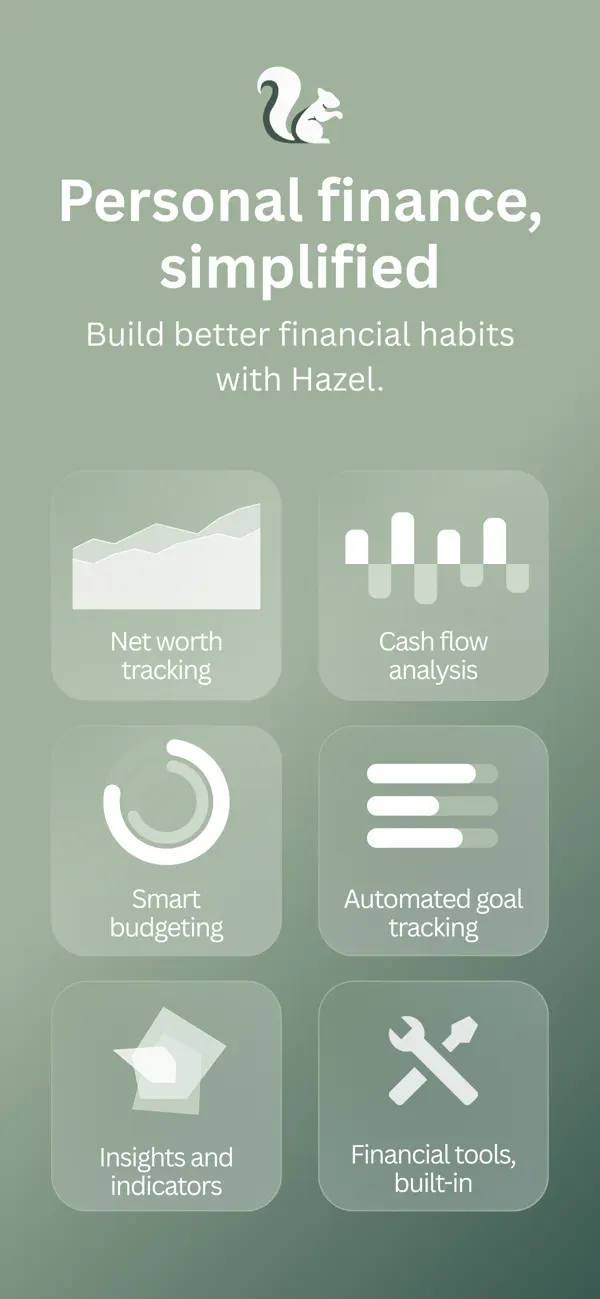 #1. Hazel: Net Worth Tracker (iOS) Bởi: ROBERT RIGATO