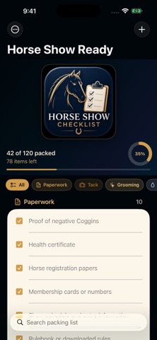 HorseShowReady screenshot