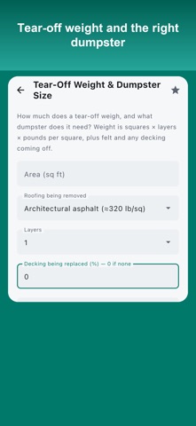 Roofing Calculator & Estimator Screenshot 7 of 8