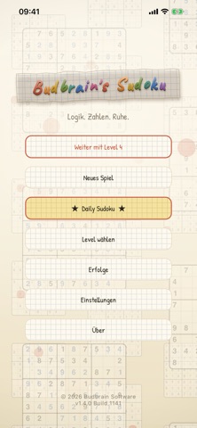 Budbrain's Sudoku screenshot