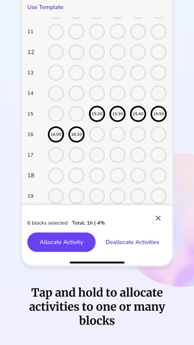 blocos: daily schedule planner Screenshot