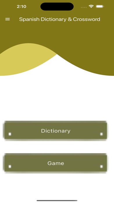 Spanish Dictionary & Crossword Screenshot