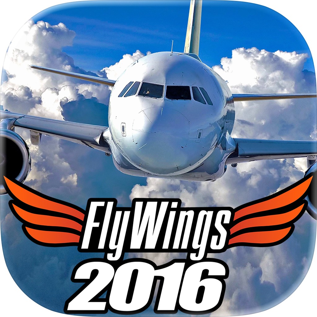 Apple App Store cover for Flight Simulator FlyWings 2016