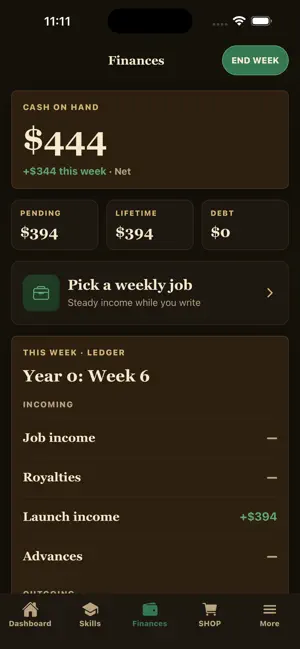 Author Career screenshot 1