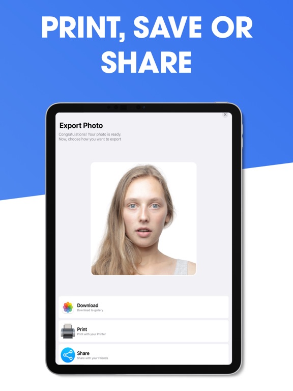 Passport Photo Maker & Editor iPad screenshot 4 - Utilities app