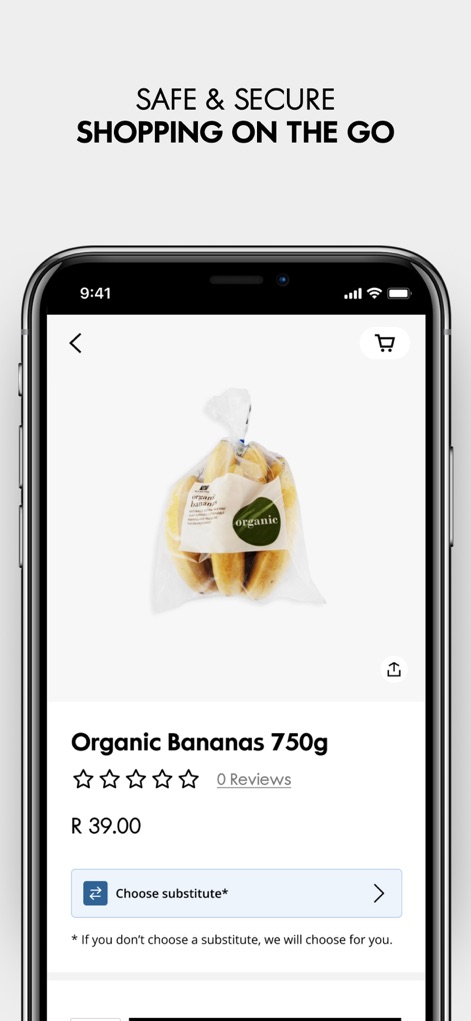 Woolworths (Pty) Ltd - The app provides clear product images and essential options, including the ability to 'Choose substitute' for grocery items.