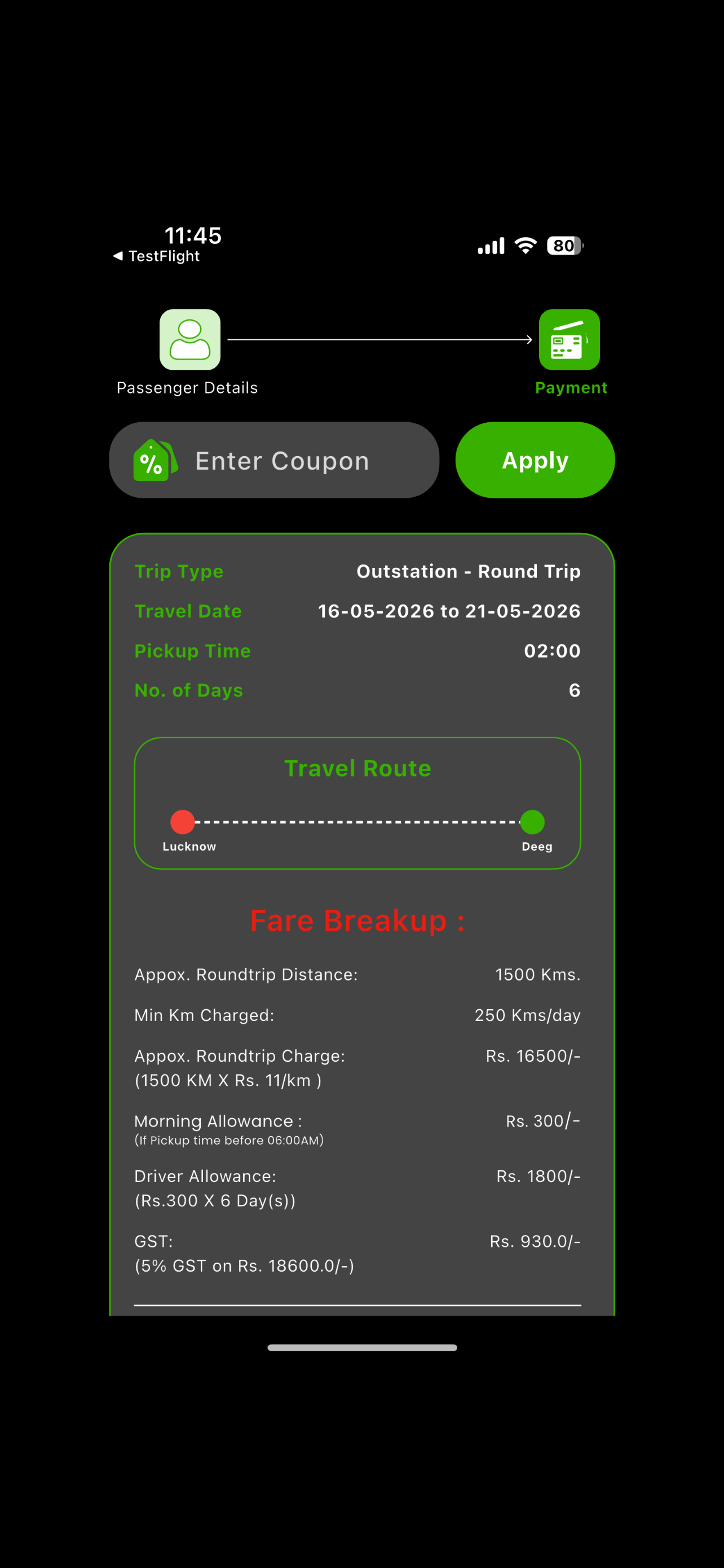Yatri Cabs - Car Rental App