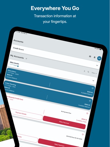 Homebase Credit Union iPad screenshot