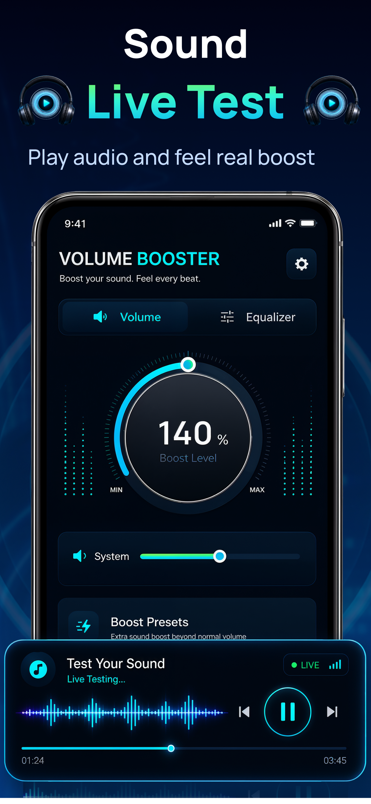 Volume Booster Sound Equalizer screenshot 3