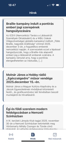 Hobby rádió screenshot