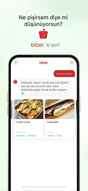 Biber: Akıllı Yemek Tarifleri screenshot 2
