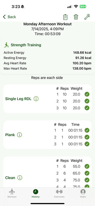 RepRecord Workout Tracker Screenshot 2 of 6