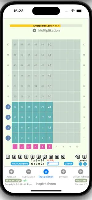 Mental Arithmetic mobil screenshot 2