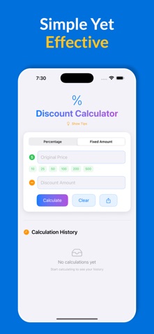 Personal Discount Calc screenshot