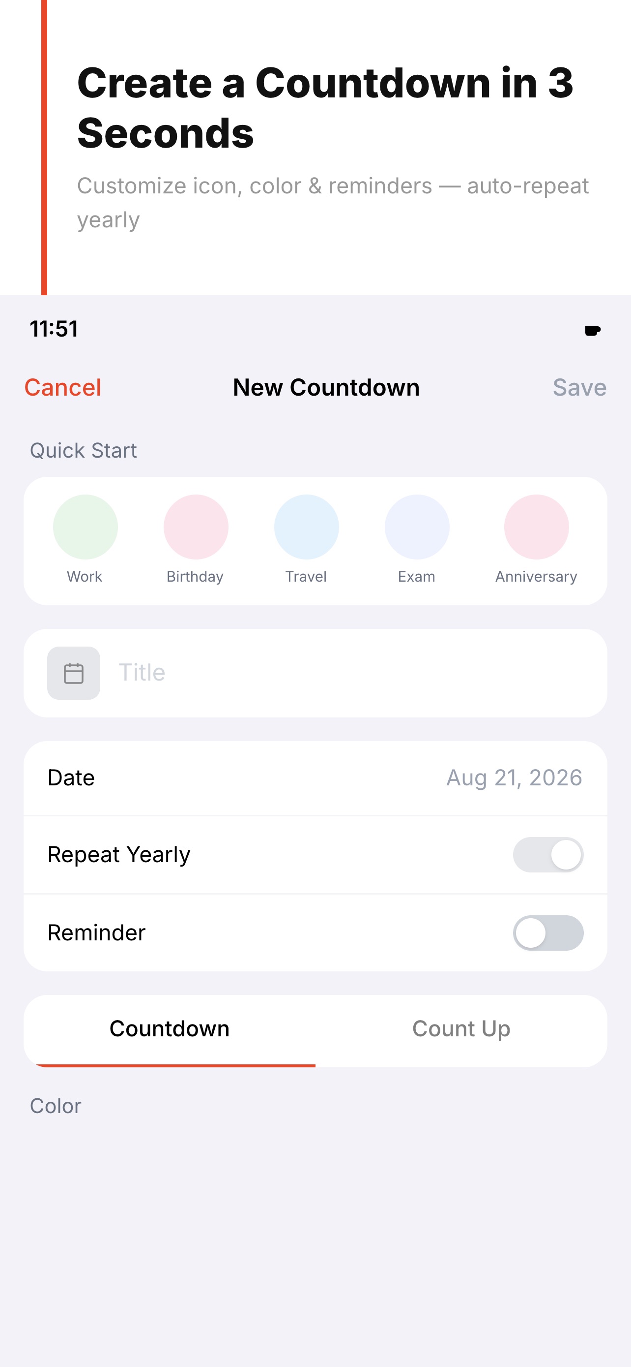 Screenshot 3 of Days Until Countdown - Widget