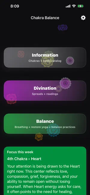 Chakra Balance Deck screenshot 1