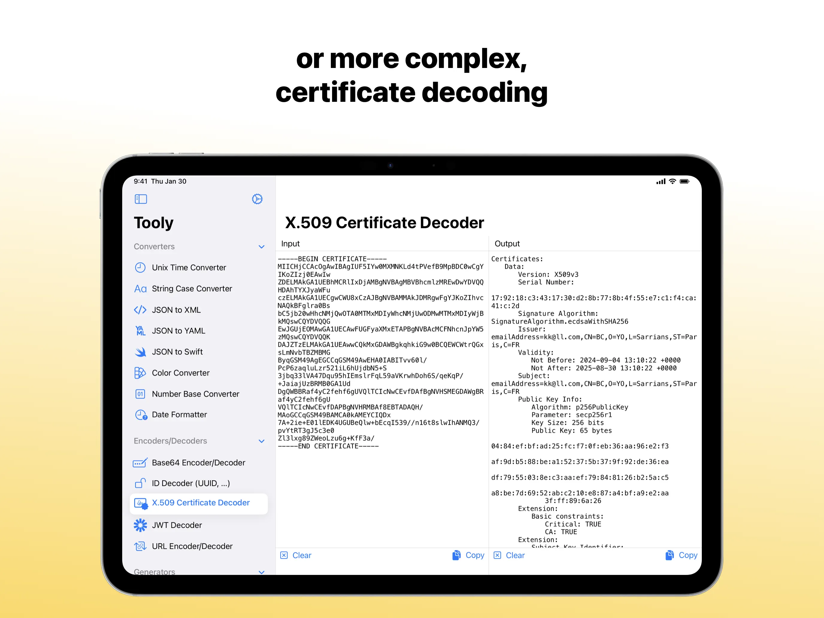 #5. Developer Tools - Tooly (iOS) 由: Basile Cornet