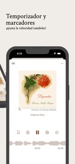 Captura de pantalla de AudioLibros LibriVox en iPhone 3