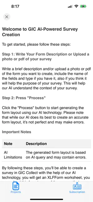 GIC XLSForm Creation screenshot 2