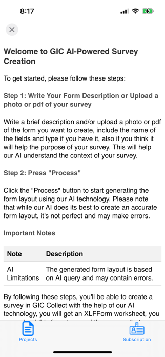 GIC XLSForm Creation Screenshot 2 of 5