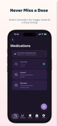 Embya: IVF Tracker & AI iPhone screenshot