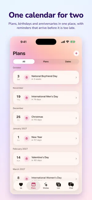 Anda: Couple App & Widget screenshot 1