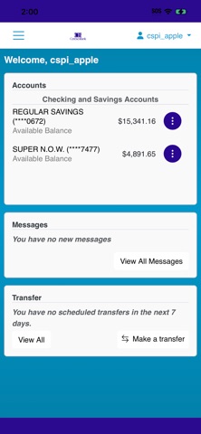 CerescoBank Mobile Screenshot 2 of 6