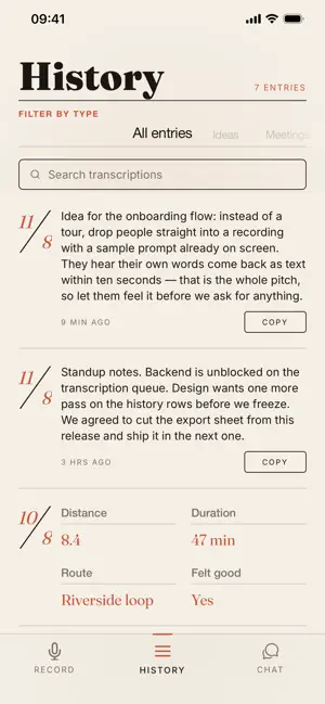 Speech to text - Transcription screenshot 2