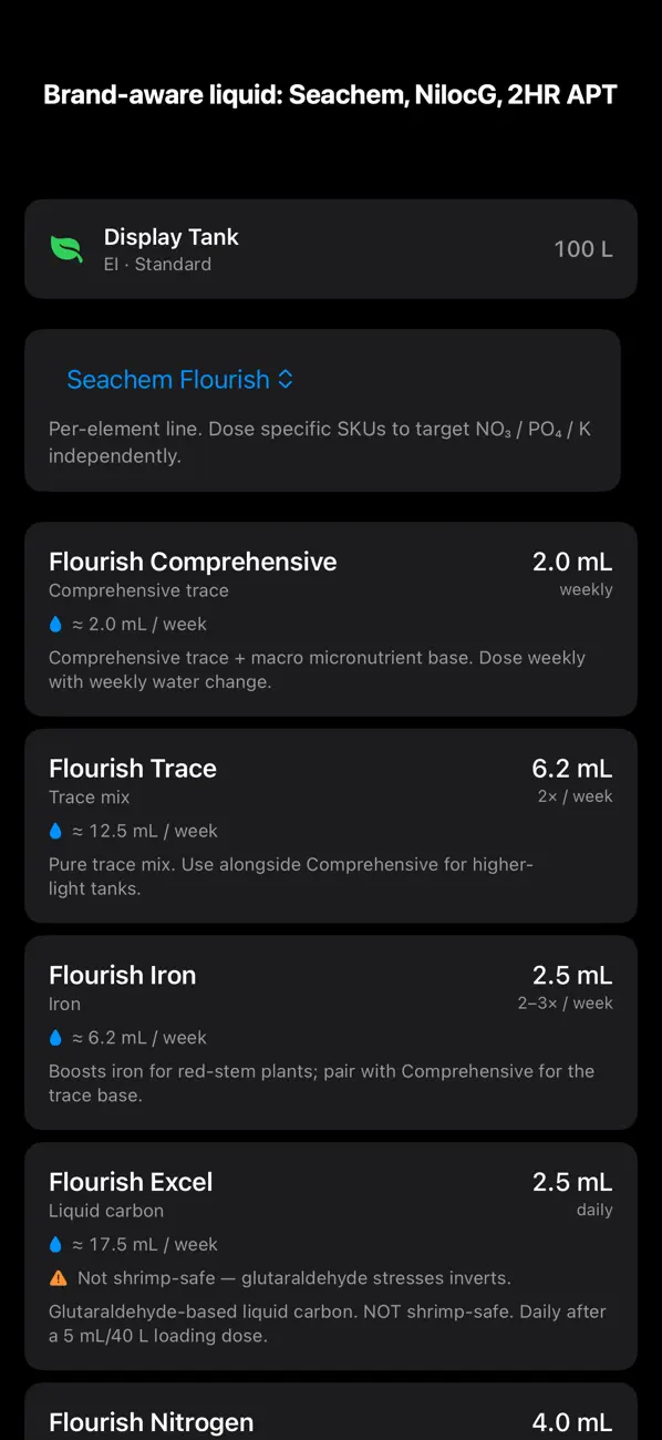 Screenshot #2 pour Aquascape: Planted Tank Calc